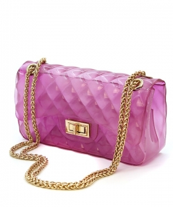 Quilted Jelly Mini Crossbody 7083 Purple